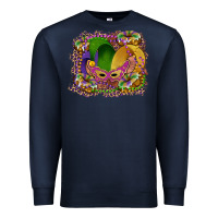 Navy mardi gras mask king cake Premium Sweatshirt - RanaPortraitStore