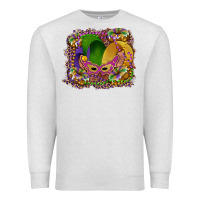 Oatmeal Heather mardi gras mask king cake Premium Sweatshirt - RanaPortraitStore