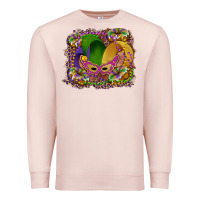 Pale Pink mardi gras mask king cake Premium Sweatshirt - RanaPortraitStore