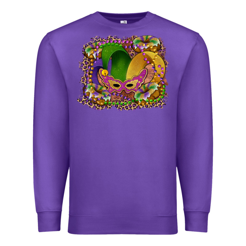 Mardi Gras Mask King Cake Premium Sweatshirt by RanaPortraitStore | Teevron