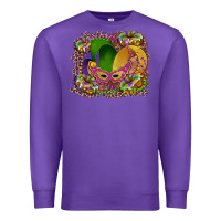 Purple mardi gras mask king cake Premium Sweatshirt - RanaPortraitStore