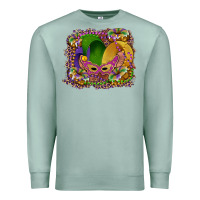 Seafoam mardi gras mask king cake Premium Sweatshirt - RanaPortraitStore