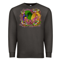 Smoke mardi gras mask king cake Premium Sweatshirt - RanaPortraitStore