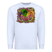 White mardi gras mask king cake Premium Sweatshirt - RanaPortraitStore