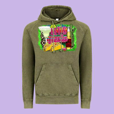 Lets Fiesta Vintage Hoodie Designed By Cowhidedigitalart
