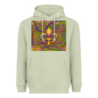 Matcha mardi gras fleur de lis Heavyweight Hoodie - RanaPortraitStore