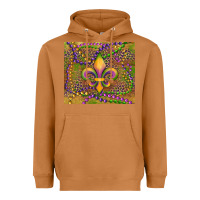 Meerkat mardi gras fleur de lis Heavyweight Hoodie - RanaPortraitStore