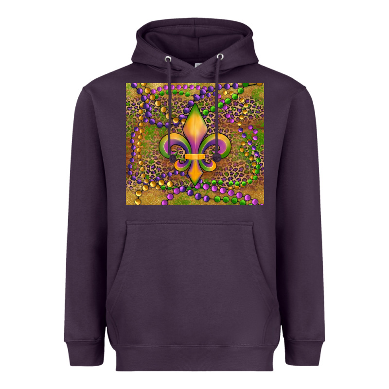 Mardi Gras Fleur De Lis Heavyweight Hoodie by RanaPortraitStore | Teevron