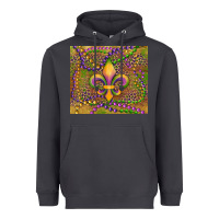 Smoke mardi gras fleur de lis Heavyweight Hoodie - RanaPortraitStore