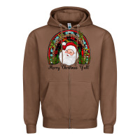 Chestnut merry christmas y'all rainbow Zipper Hoodie - JahusDesignShop