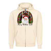 Sandshell merry christmas y'all rainbow Zipper Hoodie - JahusDesignShop