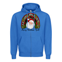 True Royal merry christmas y'all rainbow Zipper Hoodie - JahusDesignShop