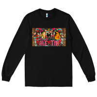 Black Nach Valentine Long Sleeve Tee - CowhideDigitalArt