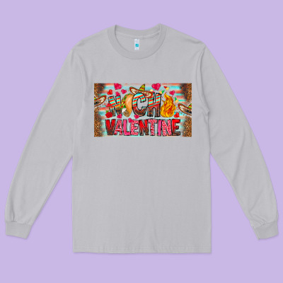 Nach Valentine Long Sleeve Tee Designed By Cowhidedigitalart