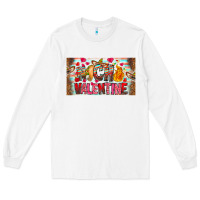 White Nach Valentine Long Sleeve Tee - CowhideDigitalArt
