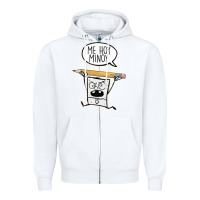 White sponge bob Zipper Hoodie - artisFamous