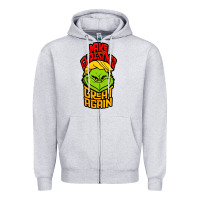Heather Grey Maga Christmas Edition Zipper Hoodie - artisFamous
