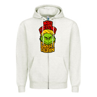 Oatmeal Heather Maga Christmas Edition Zipper Hoodie - artisFamous