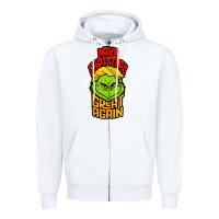 White Maga Christmas Edition Zipper Hoodie - artisFamous