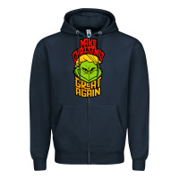Navy Maga Christmas Edition Zipper Hoodie - artisFamous