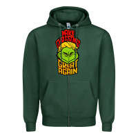 Sports Green Maga Christmas Edition Zipper Hoodie - artisFamous