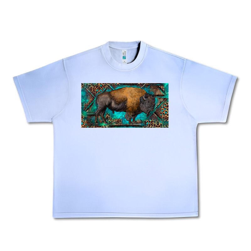 Bison With Leopard And Turquoise Urban Heavy Tee by RanaPortraitStore | Teevron