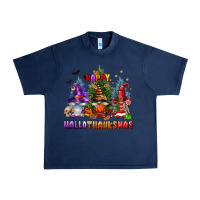 Navy happy hallothanksmas Urban Heavy Tee - FaDigitalArtStudio
