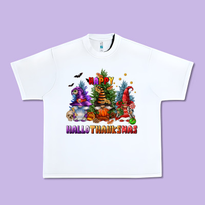 Happy Hallothanksmas Urban Heavy Tee Designed By Fadigitalartstudio
