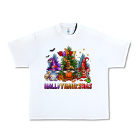 White happy hallothanksmas Urban Heavy Tee - FaDigitalArtStudio