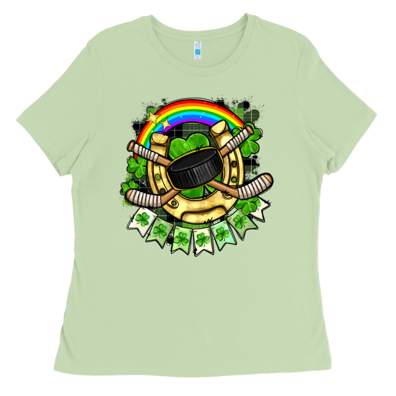 St. Patrick's Day Hockey Ladies Tee by FaDigitalArtStudio | Teevron