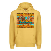 Antique Gold Happy Thanksgiving Premium Hoodie - Artiststas