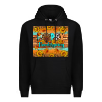 Black Happy Thanksgiving Premium Hoodie - Artiststas