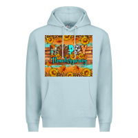 Blue Mist Happy Thanksgiving Premium Hoodie - Artiststas