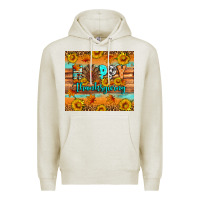 Oatmeal Heather Happy Thanksgiving Premium Hoodie - Artiststas