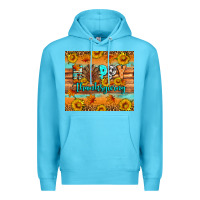 Ocean Blue Happy Thanksgiving Premium Hoodie - Artiststas