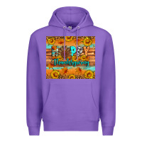 Purple Happy Thanksgiving Premium Hoodie - Artiststas