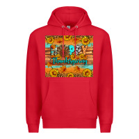 Red Happy Thanksgiving Premium Hoodie - Artiststas