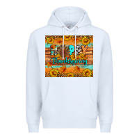 White Happy Thanksgiving Premium Hoodie - Artiststas