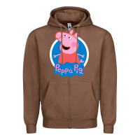 Chestnut peppa pig Zipper Hoodie - artisFamous