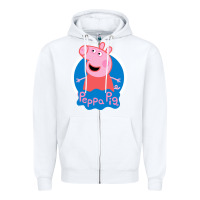 White peppa pig Zipper Hoodie - artisFamous
