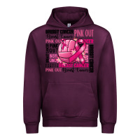 Mauve Wine volleyball pink out breast cancer Urban Hoodie - RanaPortraitStore