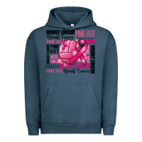 Pigment Midnight Navy volleyball pink out breast cancer Urban Hoodie - RanaPortraitStore
