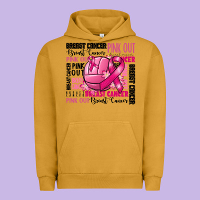 Volleyball Pink Out Breast Cancer Urban Hoodie Designed By Ranaportraitstore