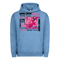 Pigment Pebble Blue volleyball pink out breast cancer Urban Hoodie - RanaPortraitStore