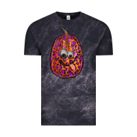 Cloud Black watercolor pumpkin leopard Vintage Tee - RanaPortraitStore