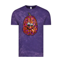 Cloud Purple watercolor pumpkin leopard Vintage Tee - RanaPortraitStore