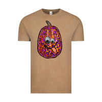 Vintage Coffee watercolor pumpkin leopard Vintage Tee - RanaPortraitStore