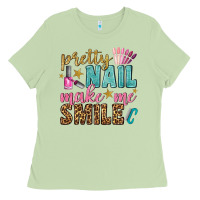 Matcha pretty nail make me smile bbs Ladies Tee - BundleAndBundleShop