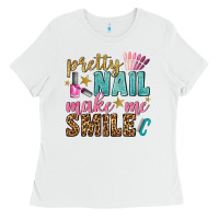 Pretty Nail Make Me Smile Bbs Ladies Tee | Teevron
