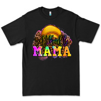 Black softball mama Premium Tee - OliviaCreatesArt